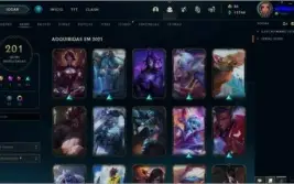 conta de lol Platina 201 skins