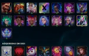 Conta League of Legends - 2021 com 15 skins, 28 campeões