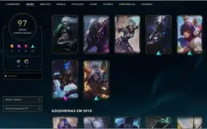 CONTA LVL LVL 224 / GOLD 3 / 97 SKINS
