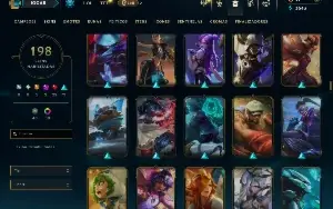 Ouro 4 com TODOS os champs e 198 Skins ( JG / MID / TOP )