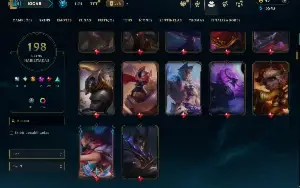 Ouro 4 com TODOS os champs e 198 Skins ( JG / MID / TOP )