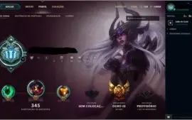 Conta League of Legends Ouro 3 + 163 skins + Muito Icones