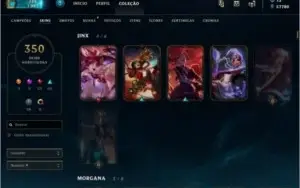 Conta League of legends 350 skins, todos campeões