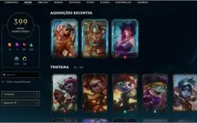 CONTA DE  LOL Plat 1 - 399 SKINS