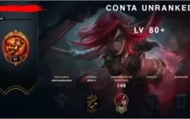 Conta lol Unranked barato Lvl 80+