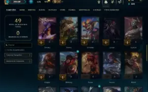 Platina 3 com 55 Champs e 14 Skins