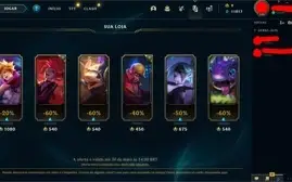 Conta LoL Nível 388, Solo duo Mestre 150 pdls, 132 skins.
