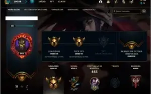 Conta ouro 3 com 102 skins e 138 champs