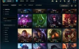 Conta ouro 3 com 102 skins e 138 champs