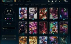 Conta prata 4 com TODOS os champs e 114 skins (3 ultimates)