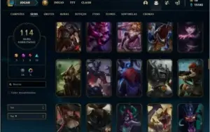 Conta prata 4 com TODOS os champs e 114 skins (3 ultimates)