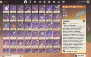 Genshin Ar60 - 70 Personagens (39 Lvl 90)