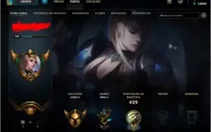 CONTA DE LOL GOLD 4 97PDL MMR ALTO COM  SKINS RARAS
