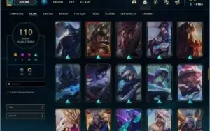 Conta platina 4 com 110 skins (6 delas edição prestigio)