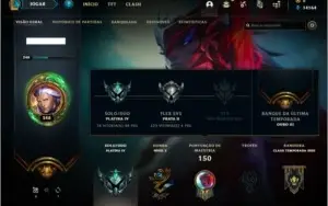 Conta platina 4 com 110 skins (6 delas edição prestigio)