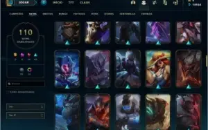 Conta platina 4 com 110 skins (6 delas edição prestigio)