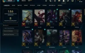 Conta Unranked com 80 Champs e 62 Skins