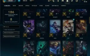 Conta Unranked com 80 Champs e 62 Skins