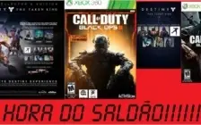 Black Ops 1 & 3, Destiny com todas as DLCs em mídia digital.