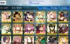 Conta Fate/Grande Order NA LVL 137 12SSR + 28SR