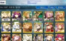 Conta Fate/Grande Order NA LVL 137 12SSR + 28SR