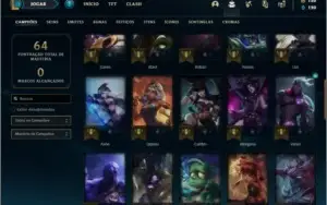 Conta platina 4 / ouro 2 com 7 skins e 46 champs ( 660 RP )