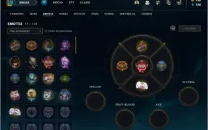 Conta platina 4 / ouro 2 com 7 skins e 46 champs ( 660 RP )