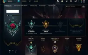 Conta platina 4 / ouro 2 com 7 skins e 46 champs ( 660 RP )