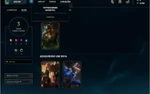 Conta nivel 30 lol, nunca jogado ranqueada
