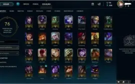 CONTA LEAGUE OF LEGENDS LEVEL 31 + 2 SKINS ALGUNS ICONES!!!