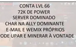 Conta Mir4 SA81 LVL 66 - 72K de Power + Server dominado