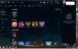 conta platina 1 com 235 skins