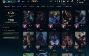 Bronze 3 com TODOS os Champs e 100 Skins ( Nivel 504 )
