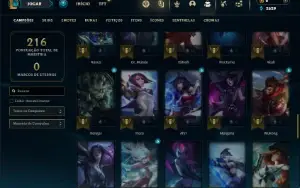 Unranked com 75 Champs e 37 Skins ( MAIN ADC )
