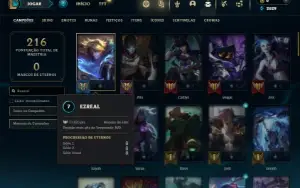 Unranked com 75 Champs e 37 Skins ( MAIN ADC )
