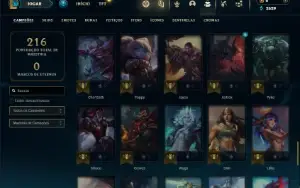 Unranked com 75 Champs e 37 Skins ( MAIN ADC )