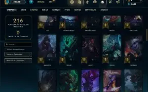 Unranked com 75 Champs e 37 Skins ( MAIN ADC )