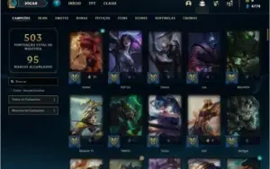 Conta ouro 1 com 130 champs e 89 skins