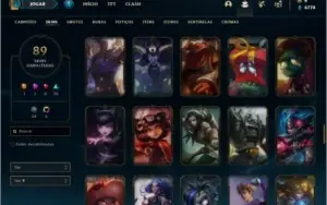 Conta ouro 1 com 130 champs e 89 skins