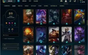Conta ouro 1 com 130 champs e 89 skins