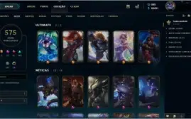 Conta LOL 575 skins todos os campeões.