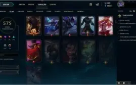 Conta LOL 575 skins todos os campeões.