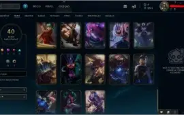 Conta League of Legends Platina IV (40 Skins, Main Riven )