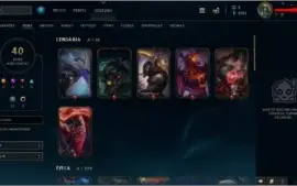 Conta League of Legends Platina IV (40 Skins, Main Riven )