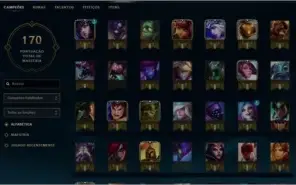 Conta Platina 1 - 61 Champs - 12 Skins