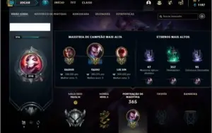 Conta prata 3 com 100 champs e 93 skins (400k de Yasuo)