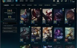 Conta prata 3 com 100 champs e 93 skins (400k de Yasuo)