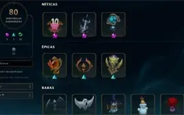 Conta 550 Skins, Diamante IV, 2k RP, 60k EA, Colecionador