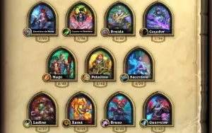 Conta Hearthstone 240 lendarias (7700 no total) foco padrão
