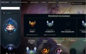 Conta LoL, Diamond, 154 skins. Todas vitoriosas desde S4